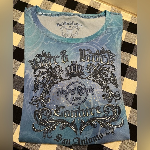 WOMEN’S HARD ROCK COUTURE SAN ANTONIO T-SHIRT. - Picture 1 of 10